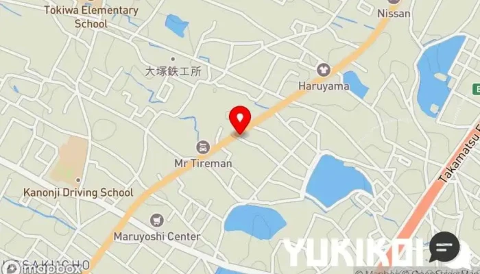 の地図 焼肉 せんりゅう 焼肉店 で 観音寺市