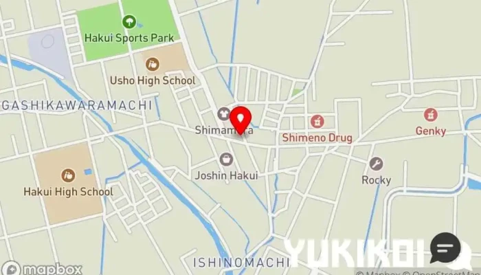 の地図 焼肉 蔵 羽咋店 焼肉店, バーベキュー店 で 羽咋市