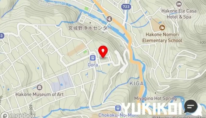 の地図 田むら銀かつ亭 とんかつ店 で 箱根町