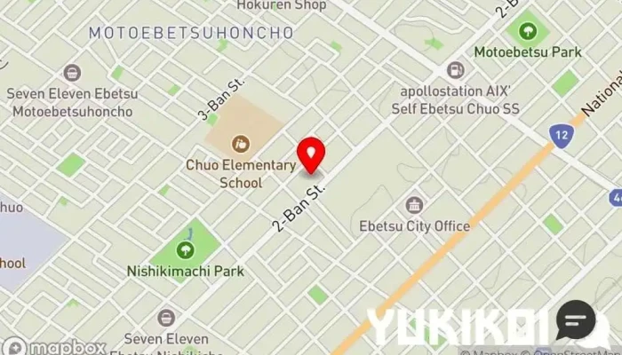 の地図 花あかり うどん屋 で 江別市