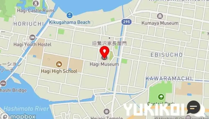 の地図 萩博物館レストラン レストラン で 萩市