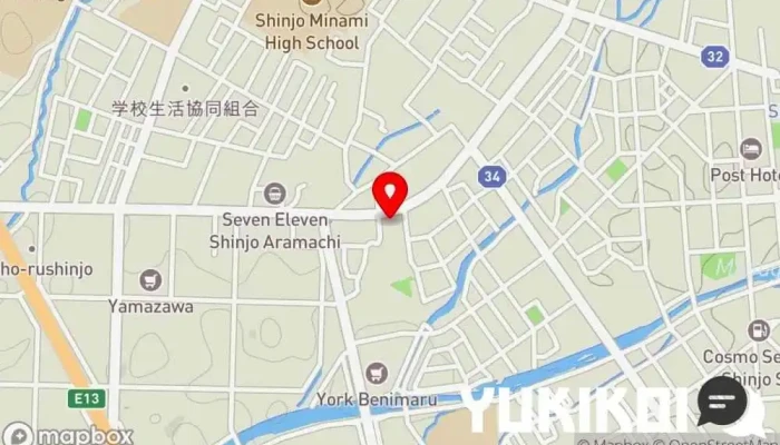 の地図 蔦屋支店 うなぎ料理店 で 新庄市
