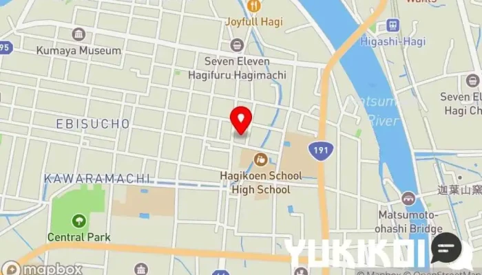 の地図 食べ処 こづち 居酒屋 で 萩市