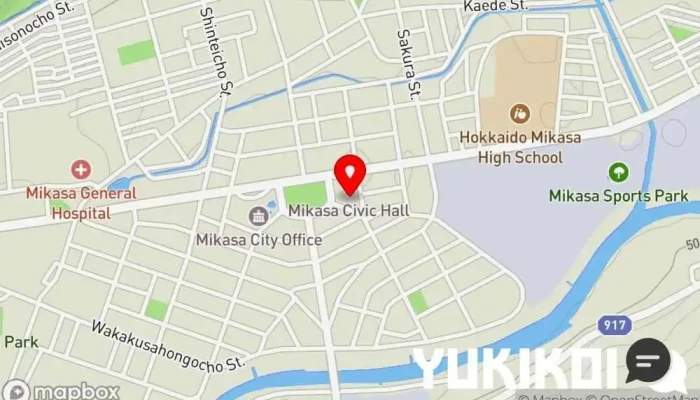 の地図 食事処・道 レストラン で 三笠市