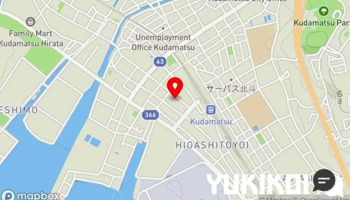 の地図 餃子とハイボール225 居酒屋 で 下松市