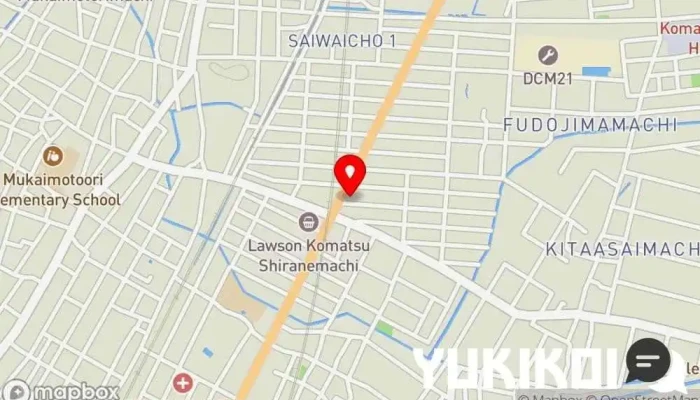 の地図 餃子の王将 小松店 中華料理店, テイクアウト可能な中華料理店 で 小松市