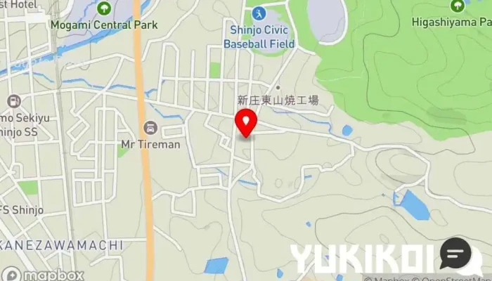 の地図 鮭川食堂 定食屋 で 新庄市