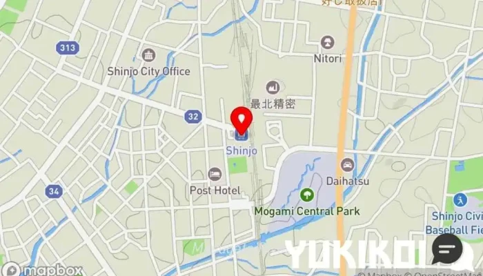 の地図 鴨料理と十割蕎麦 かもん 新庄駅本店 (鴨のお肉屋さん) 蕎麦店, 居酒屋, 食肉卸売業者, レストラン で 新庄市